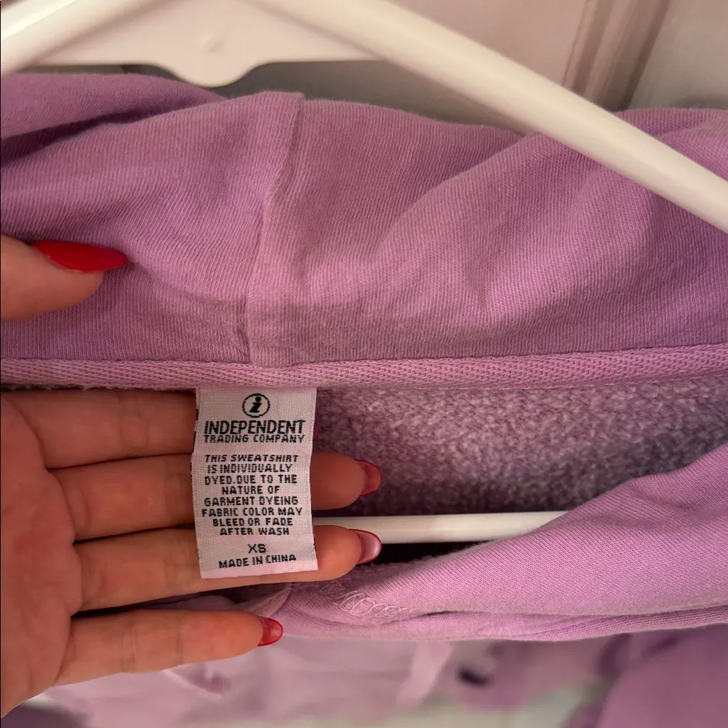 Purple Hoodie Sweater Size XS - Image 3