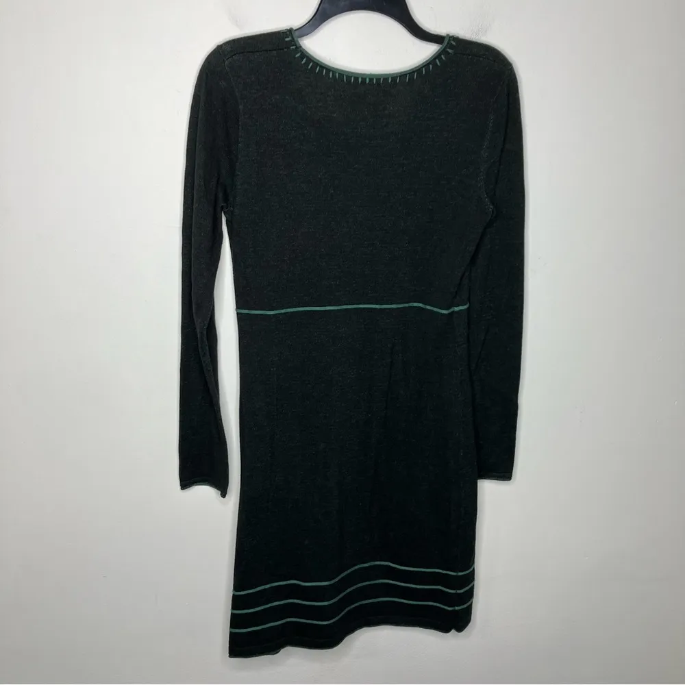 Aventura organic Cotton sweater dress gray green womens size small natural fiber - Image 7