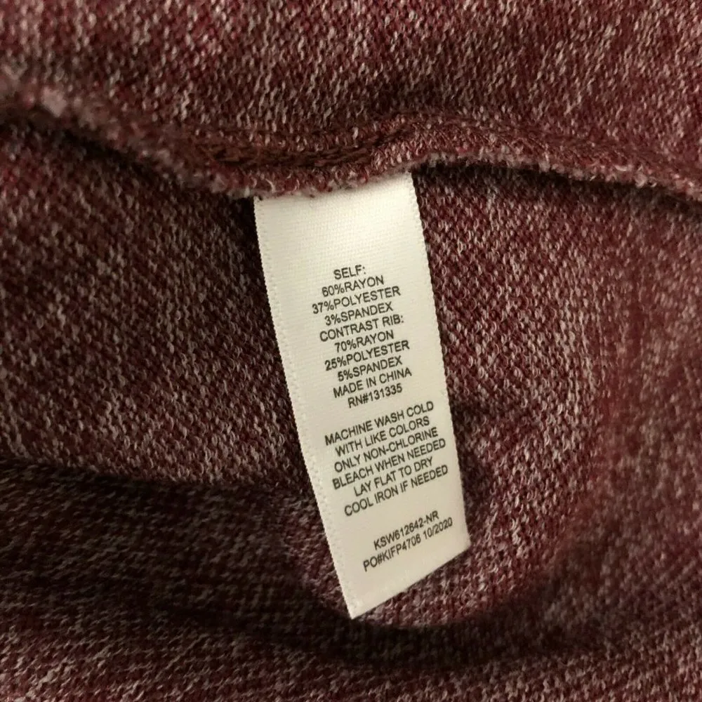 Socialite Womens Sweater Cropped Mock Neck Soft Knit Stretch Oversized Purple XS - Image 4