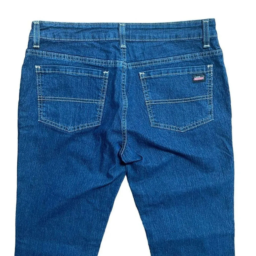 Dickie's Bootcut Denim Jeans Women's Size 6 Reg Relaxed Fit Dark Wash Durable - Image 7