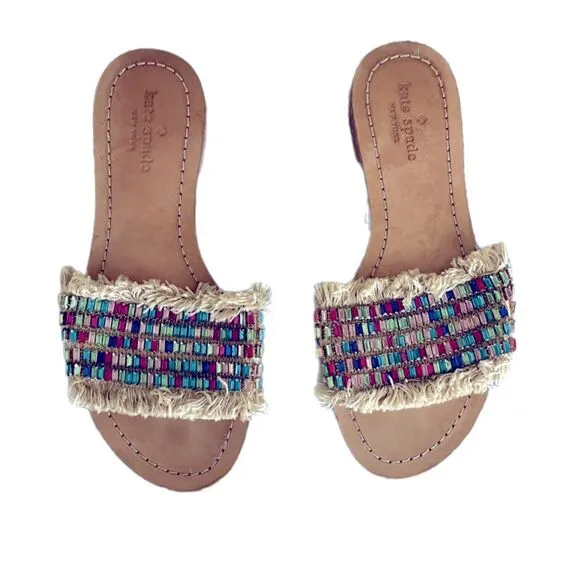 Kate Spade New York Solaina multi colored rhinestone jeweled slide sandal 7.5 - Image 2
