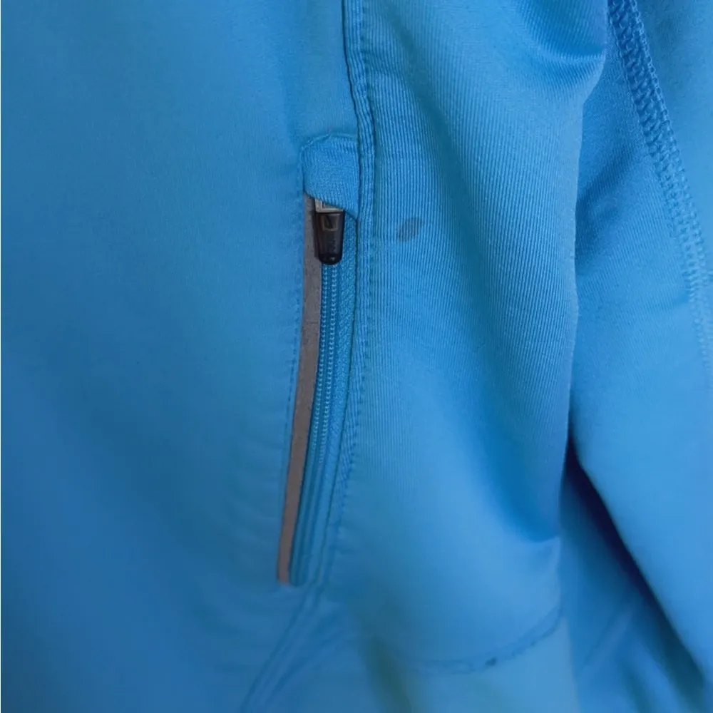 Blue Nike dri fit zip up sweater large - Image 7