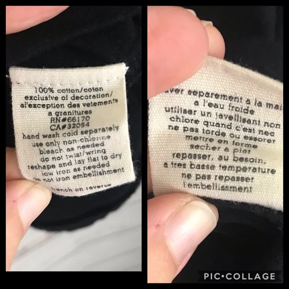 Women's Short Sleeve Sequin Top Black Size M - Image 6