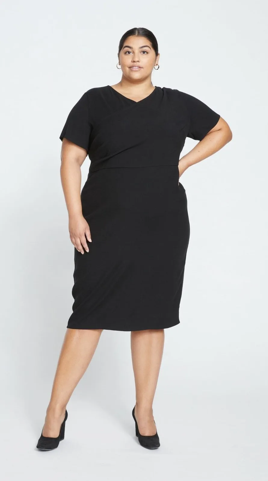 Universal Standard Mary Double Luxe Dress in Black Size M 18-20 New with Tag - Image 1