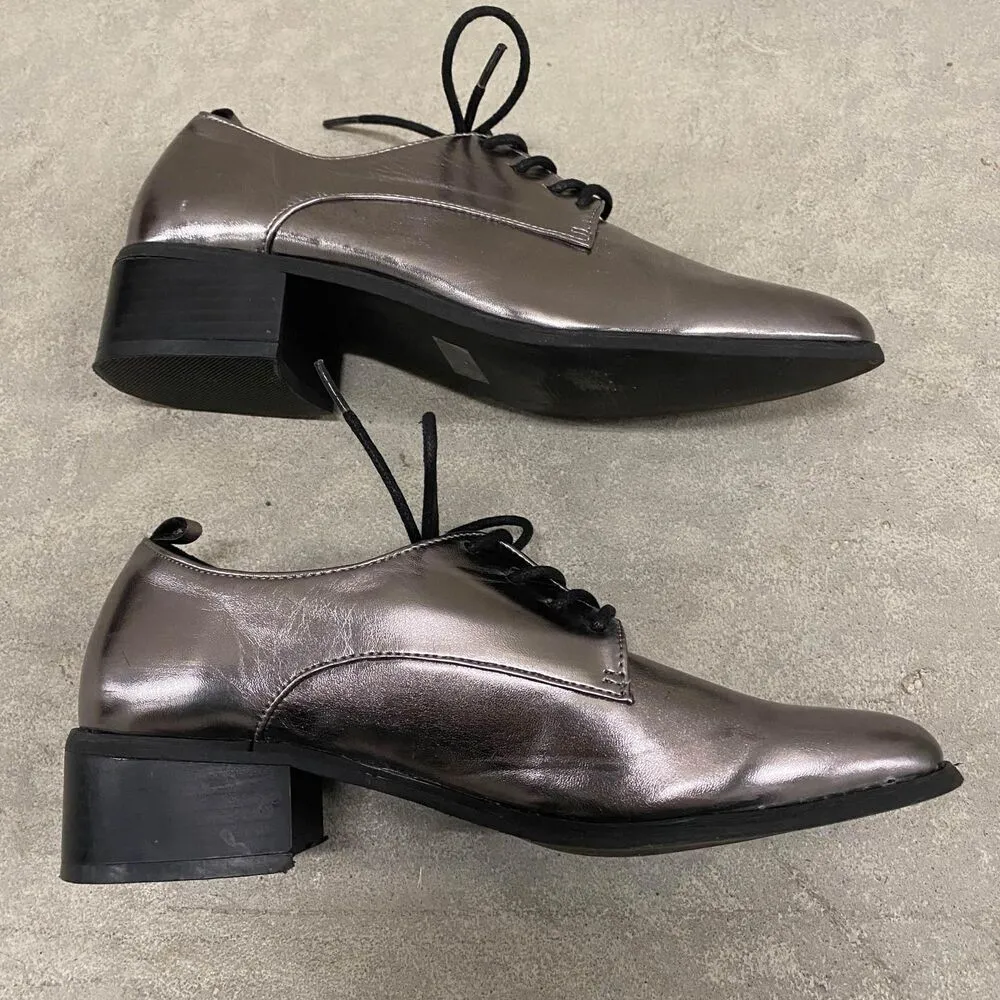 Rue 21 etc! Metallic Loafers Shoes Women's Sz S 6/7 - Image 3