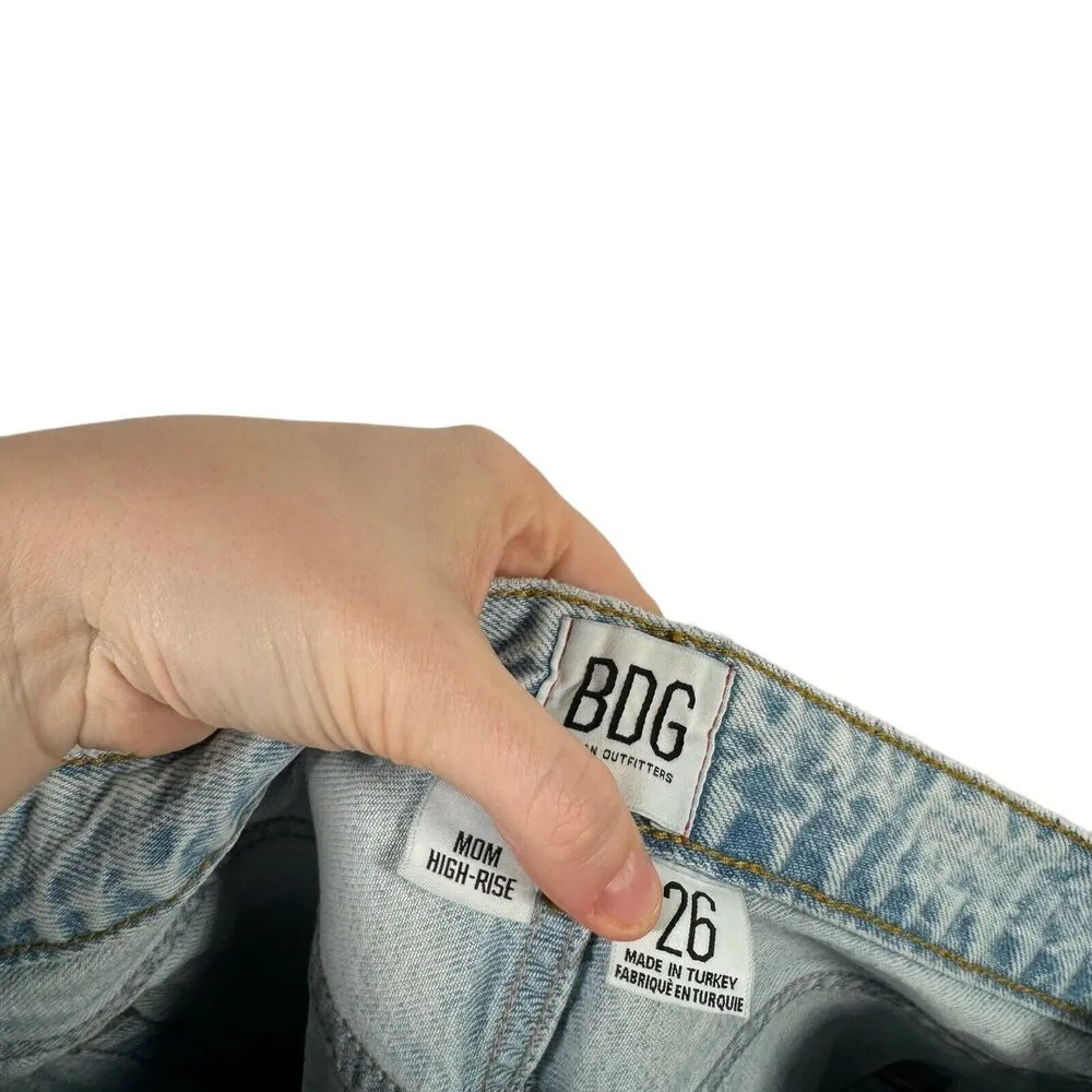 BDG Urban Outfitters Mom High Rise Jeans Light Wash High Rise Womens 26 - Image 5