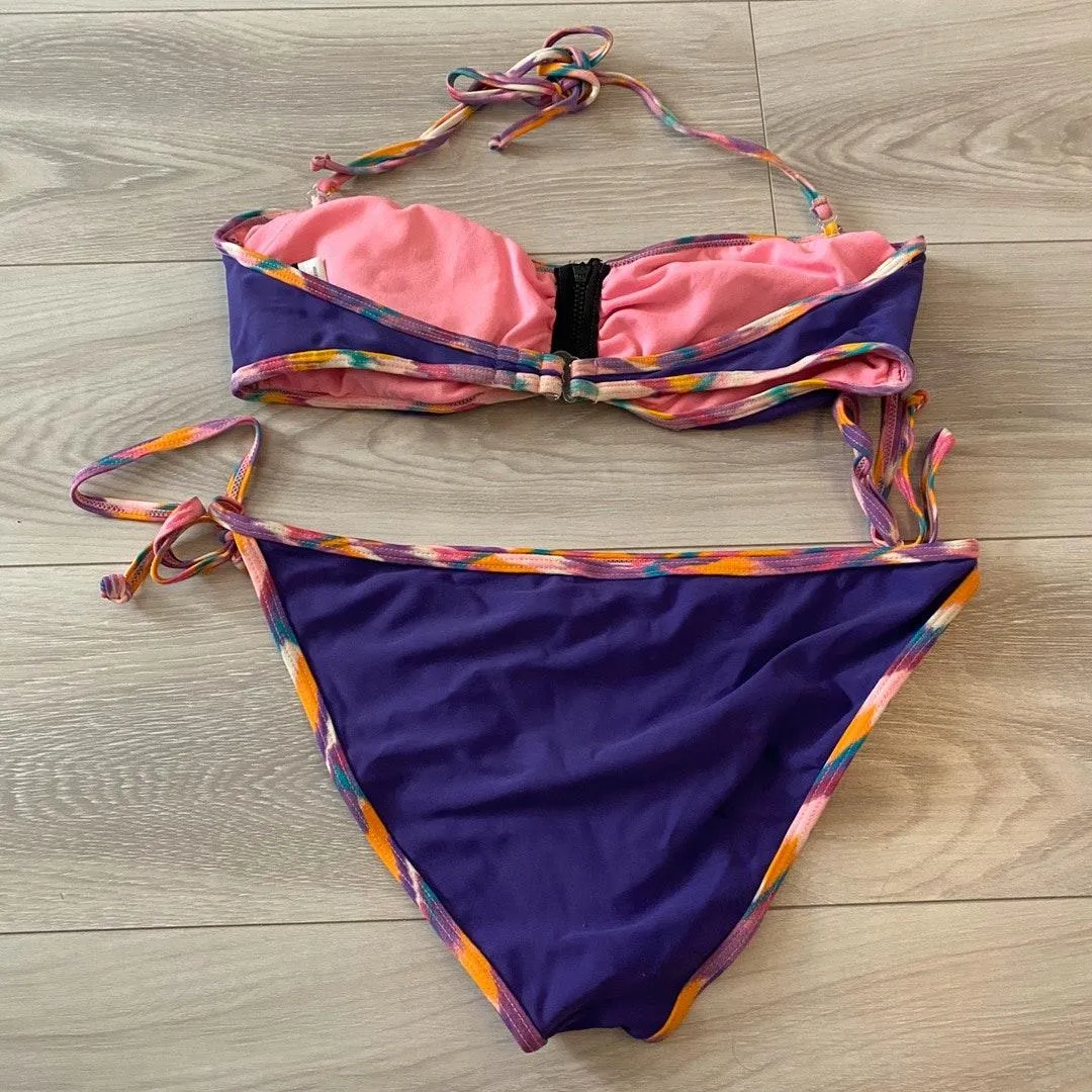 Purple Butterfly Swimsuit Bikini Set - Image 2