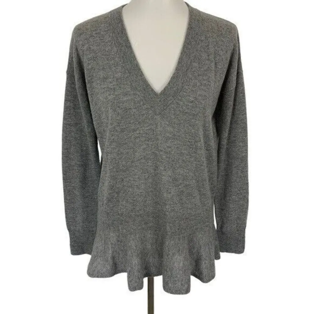 Autumn Cashmere Gray Sweater XS 100 Percent Cashmere Luxe Minimal - Image 2