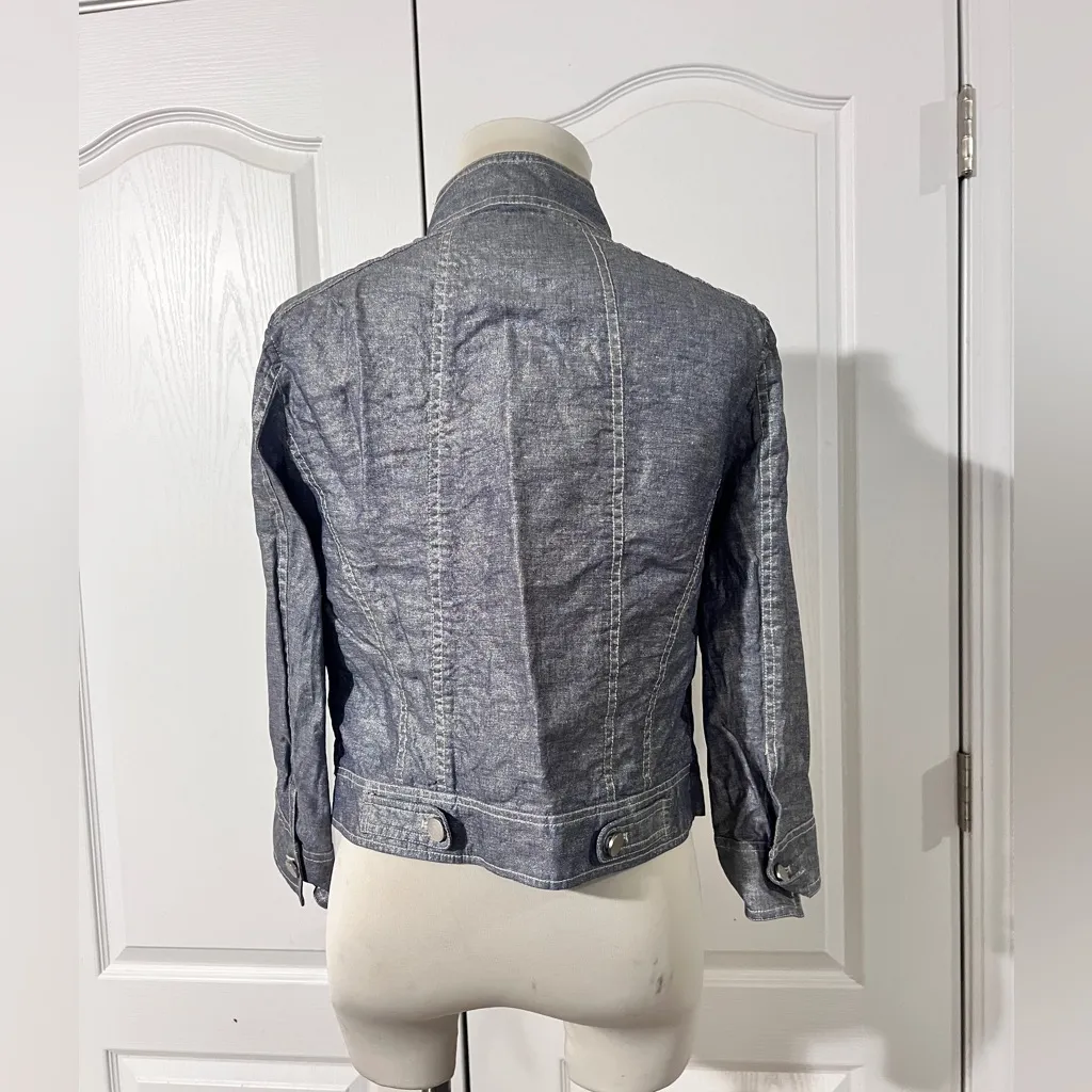 Etcetera 100% Linen/Cotton Blend Button Jacket - sz 8‎ - Image 4