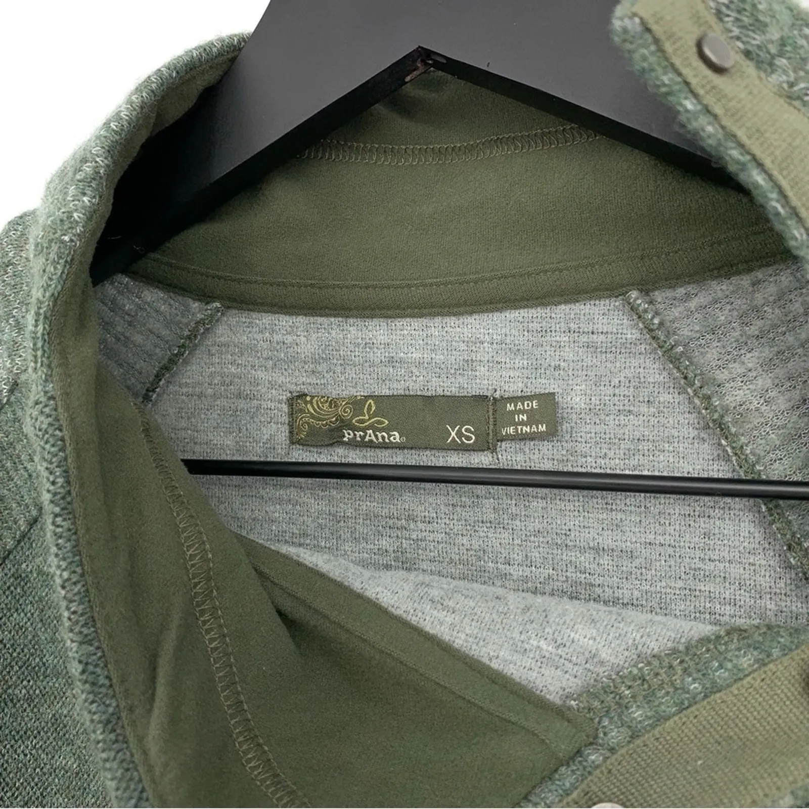 PRANA Brandie Wool Sweater Forest Green XS - Image 4