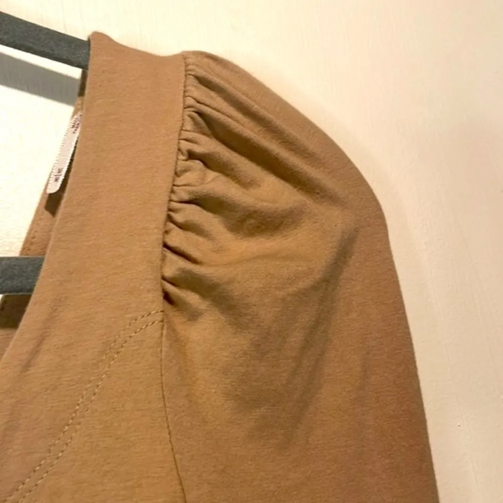 Free People- Willow Reversible Puff-Shoulder Lace-Up Long Sleeved Top- Size M - Image 10