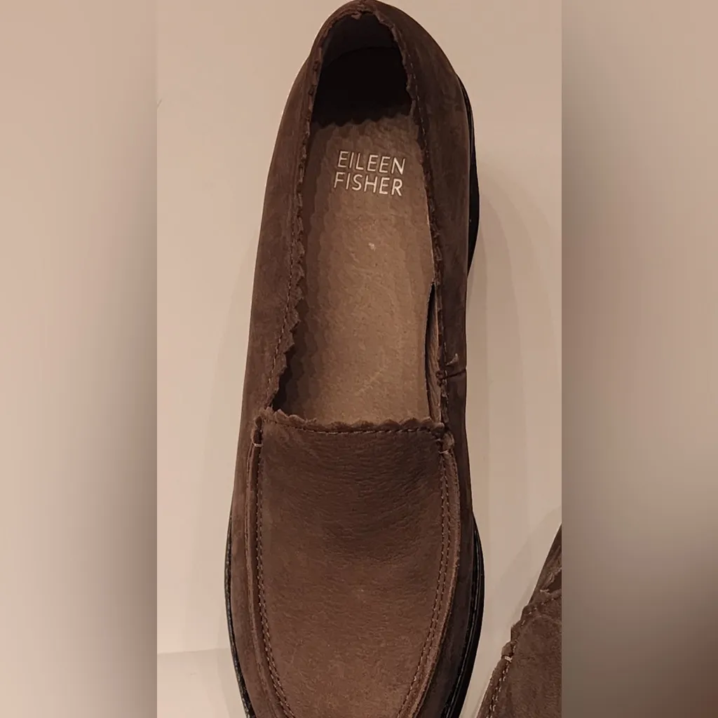 Eileen Fisher Harria Slip On Heeled Loafer Women’s Grey Size 7 - Image 8