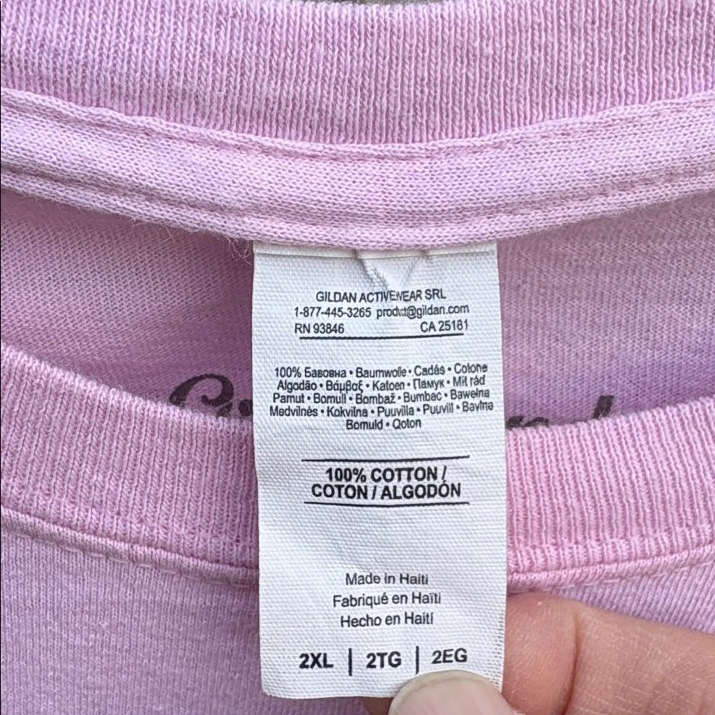 Elvis Presley Cadillac Graceland Tee Pink Size 2X - Image 2