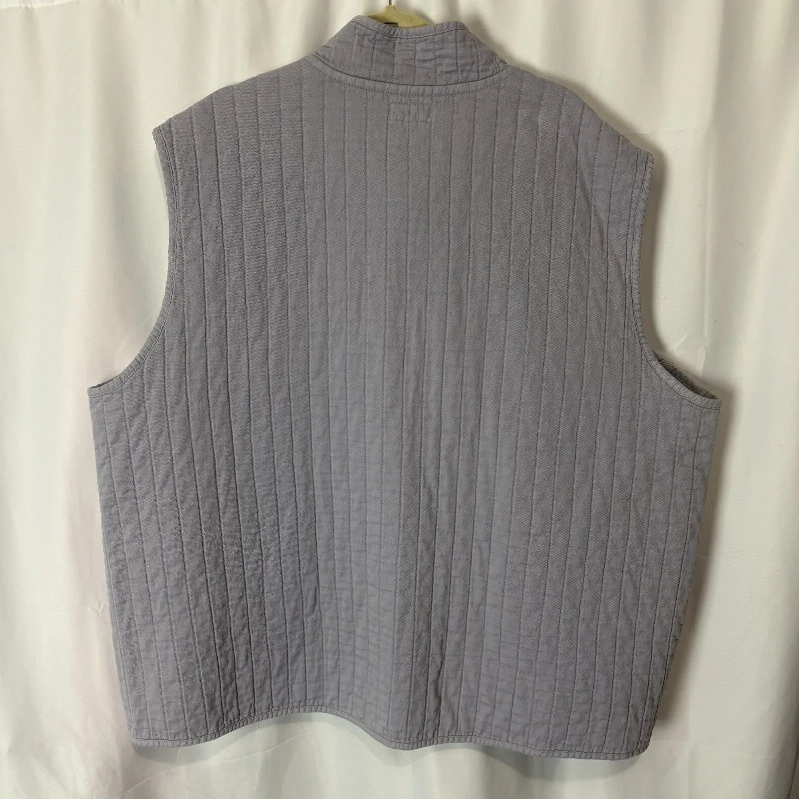 Iridium Vest Womens 2X Purple Blue Cotton Quilted Button Front Collar Casual - Image 9