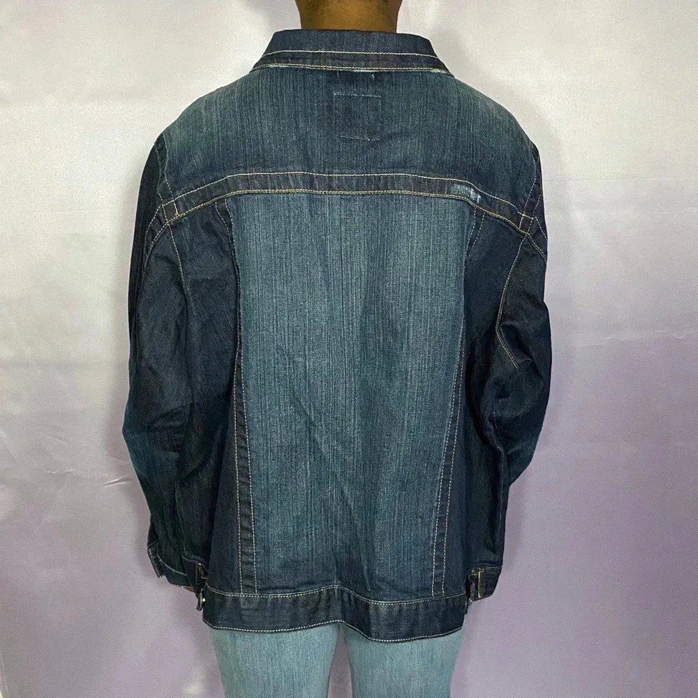 Vintage Old navy 5 button down stretch denim jacket 3X - Image 3