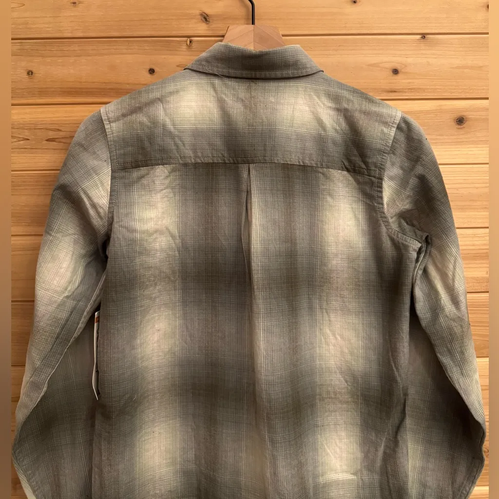 NWT REI XS Women’s Plaid Cotton Wallace Lake Flannel Button Front Shirt Green - Image 6