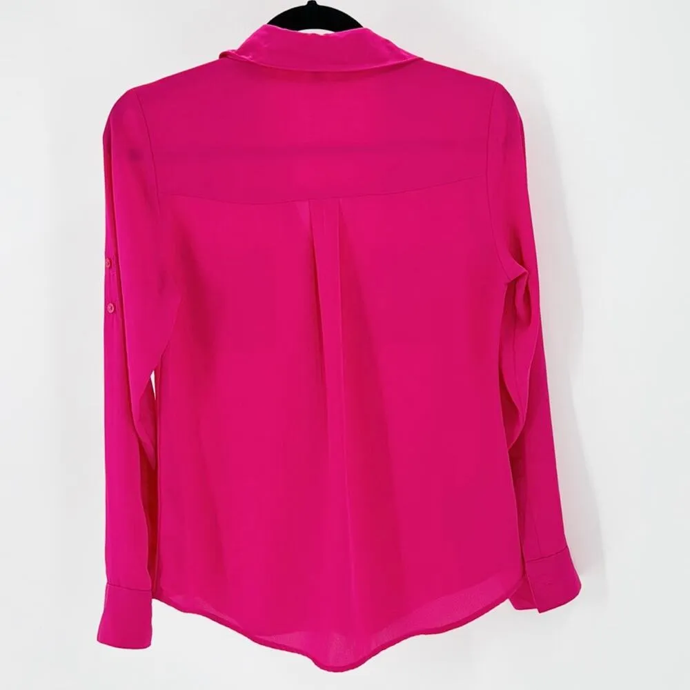 Express The Portofino Shirtpink office special occasion roll sleeve size XS - Image 2