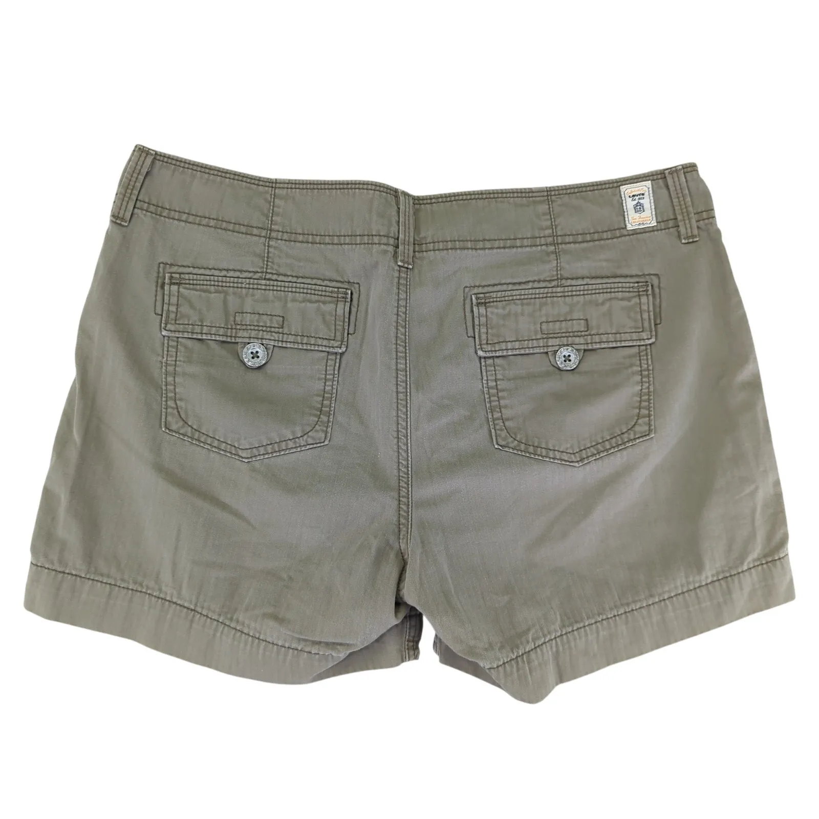 Levi's Tan Chino Shorts Women's Size‎ 12 100% Cotton Gorpcore Khaki Casual - Image 2