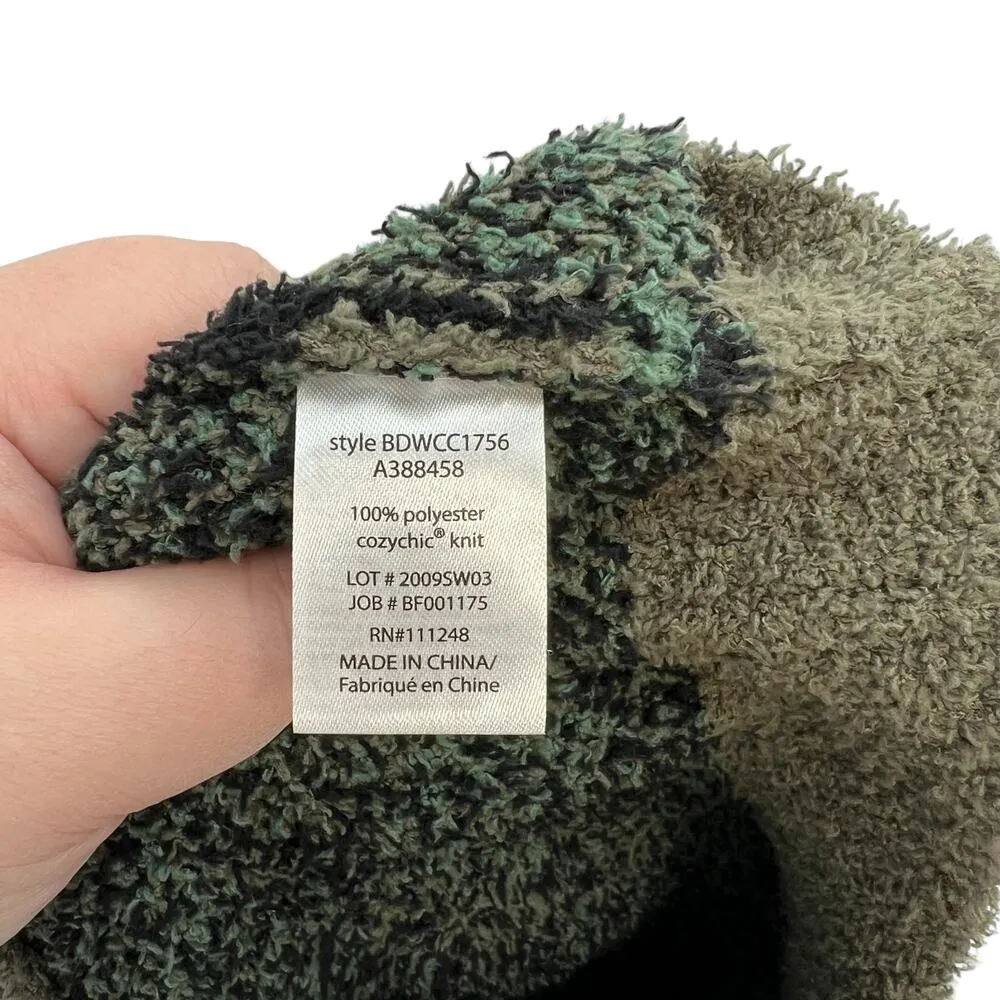 Barefoot Dreams CozyChic‎ Seaside Crew Neck Pullover Sweater Green Camo Small - Image 15