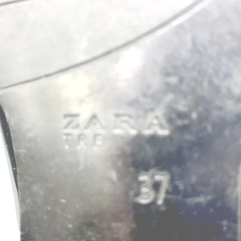 Zara TRF Women's Blucher Black Patent Leather Zip Oxford US 6.5 EUR 37 - Image 10