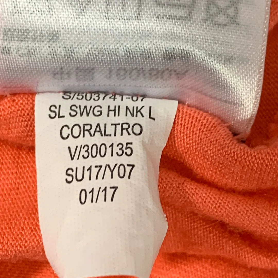 Womens Sleeveless Tank Top Crochet Floral Lace Back Size XS Coral - Image 6