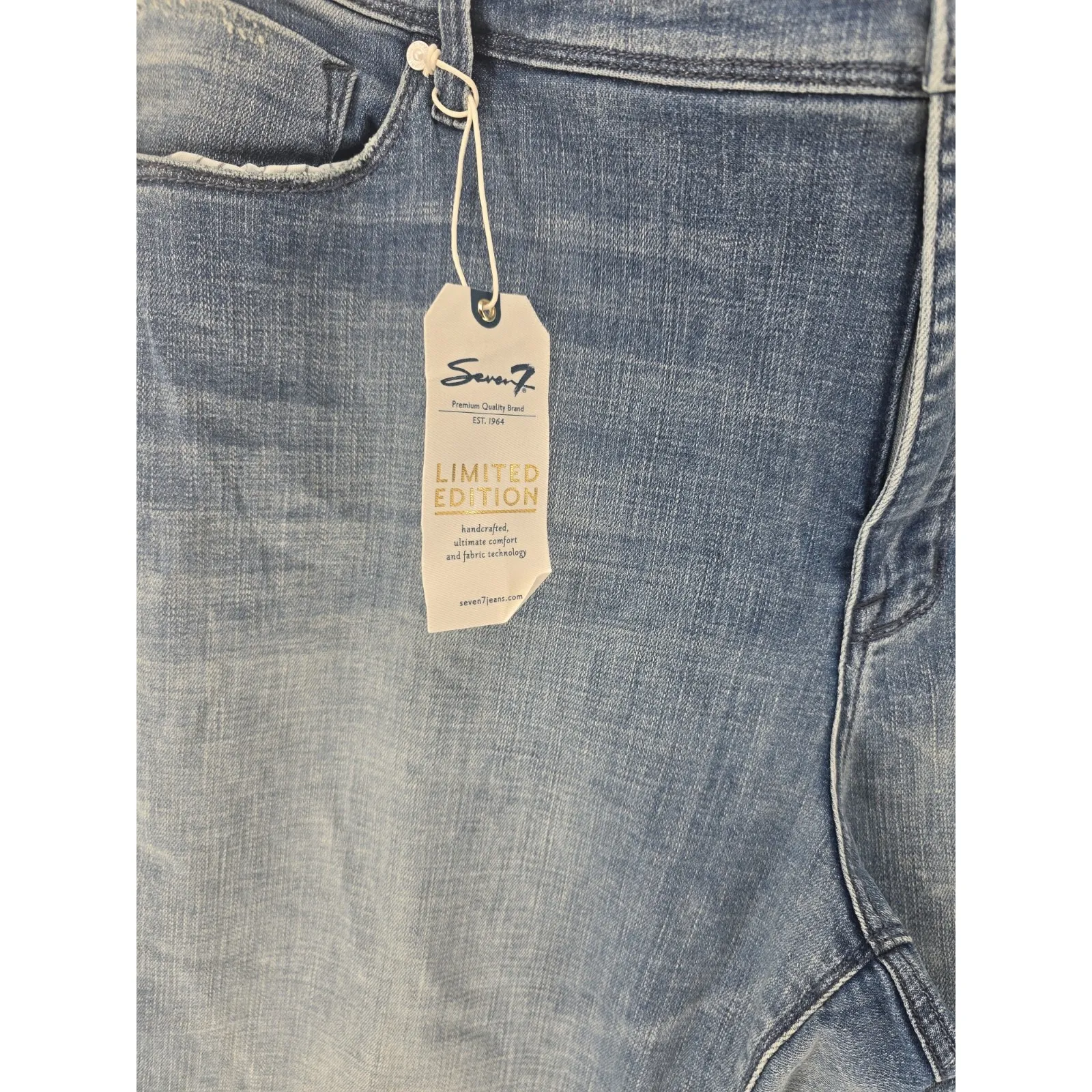 Seven 7 Limited Edition Womens Jeans Size 26 Denim Blue Handcrafted Comfort * - Image 2