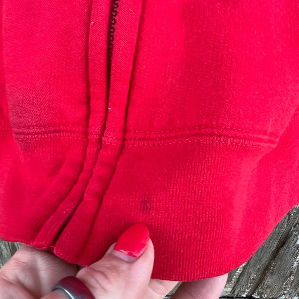 Vintage Y2K Kansas City Chiefs NFL Red Full Zip Hoodie Sweatshirt Crop MEDIUM? - Image 7