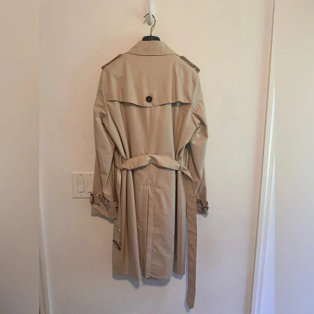 Brooks Brothers Cotton Trench Coat Women in Beige Sz 8 - Image 8