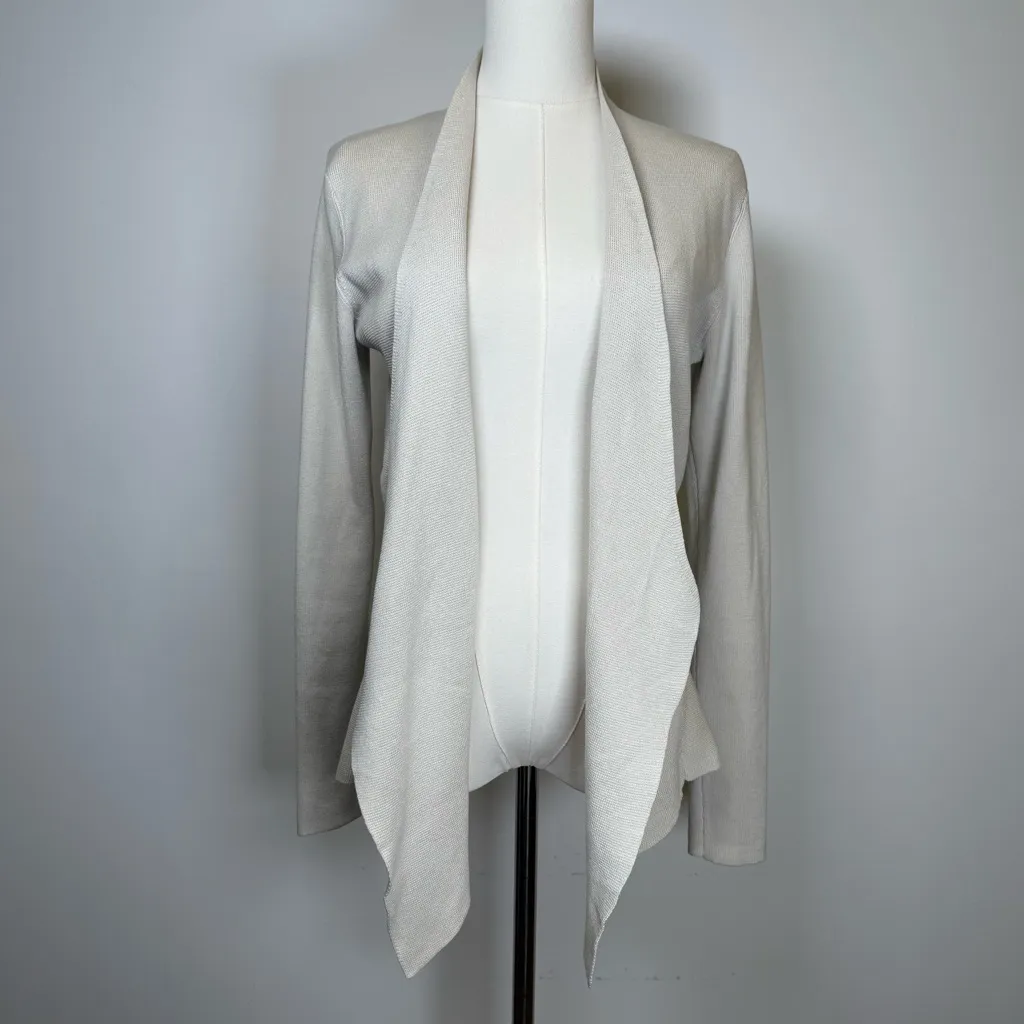 Eileen Fisher Open Front Drapey Cardigan Silk Cotton Blend Women’s Size XS - Image 6