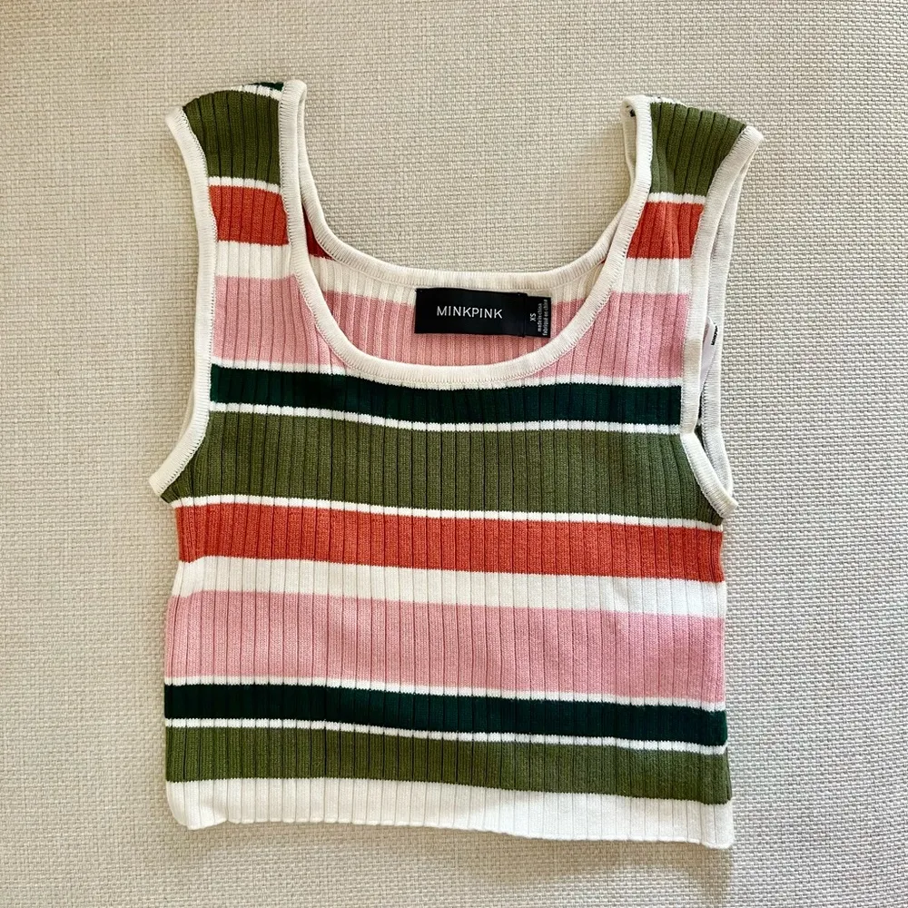 Princess Polly Stripe Crop Tank Top by MINKPINK - Image 2
