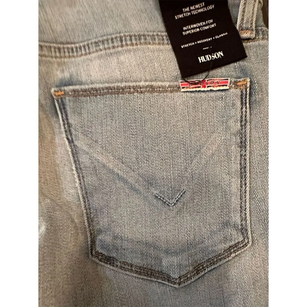 Hudson Women's Nico Midrise Ankle Super Skinny Jeans Size 24 Light Blue Denim - Image 11