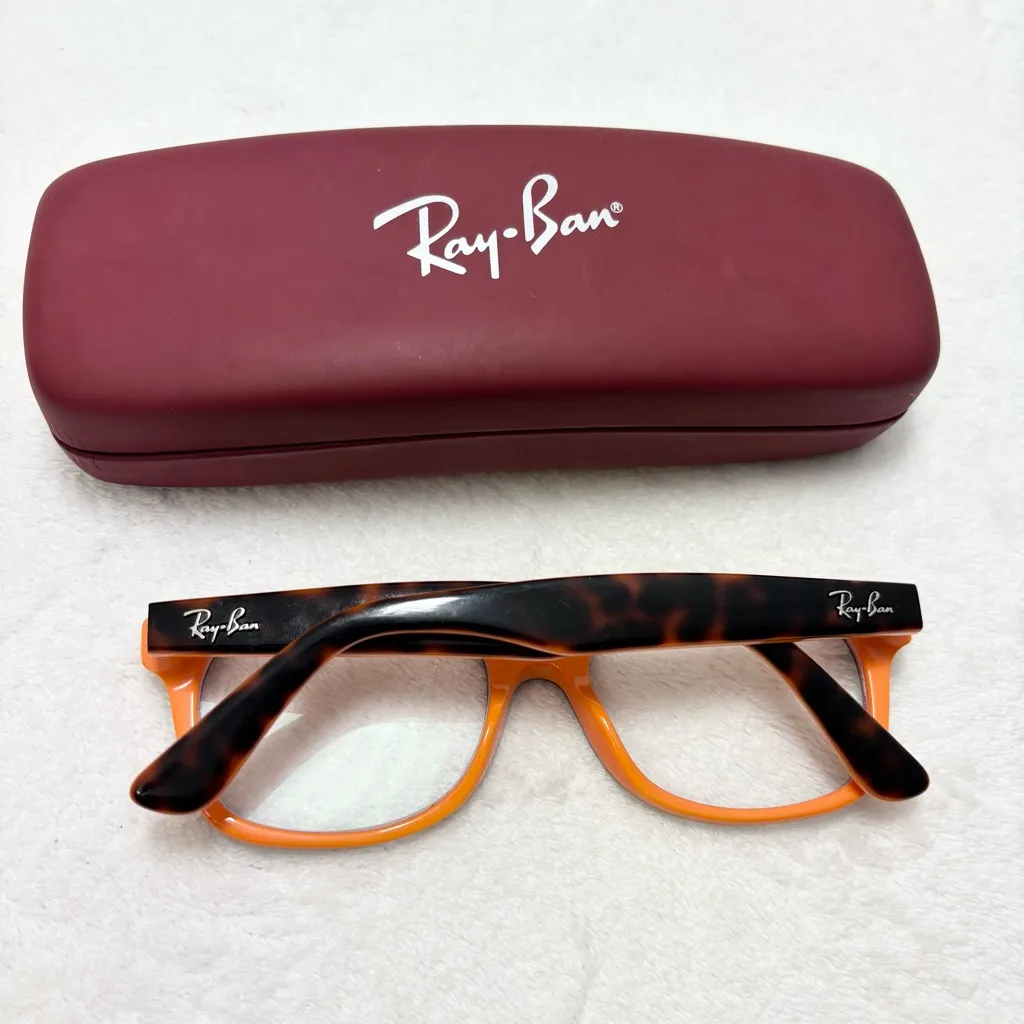 Ray-Ban RB‎ 1528 3661 48 16 130 Tortoise Frame Glasses with Burgundy Case - Image 6