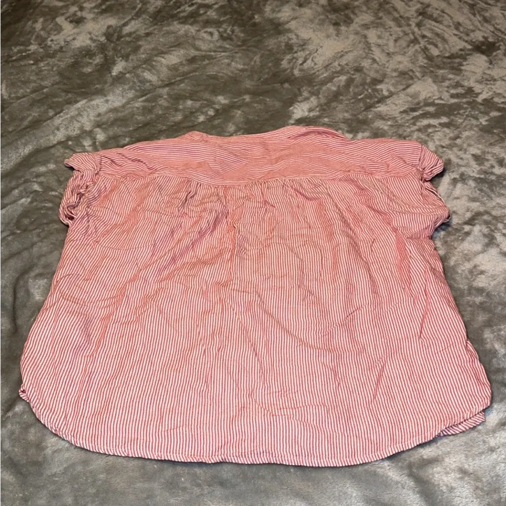 GAP Pink Ruffled Short Sleeve Blouse - Image 2