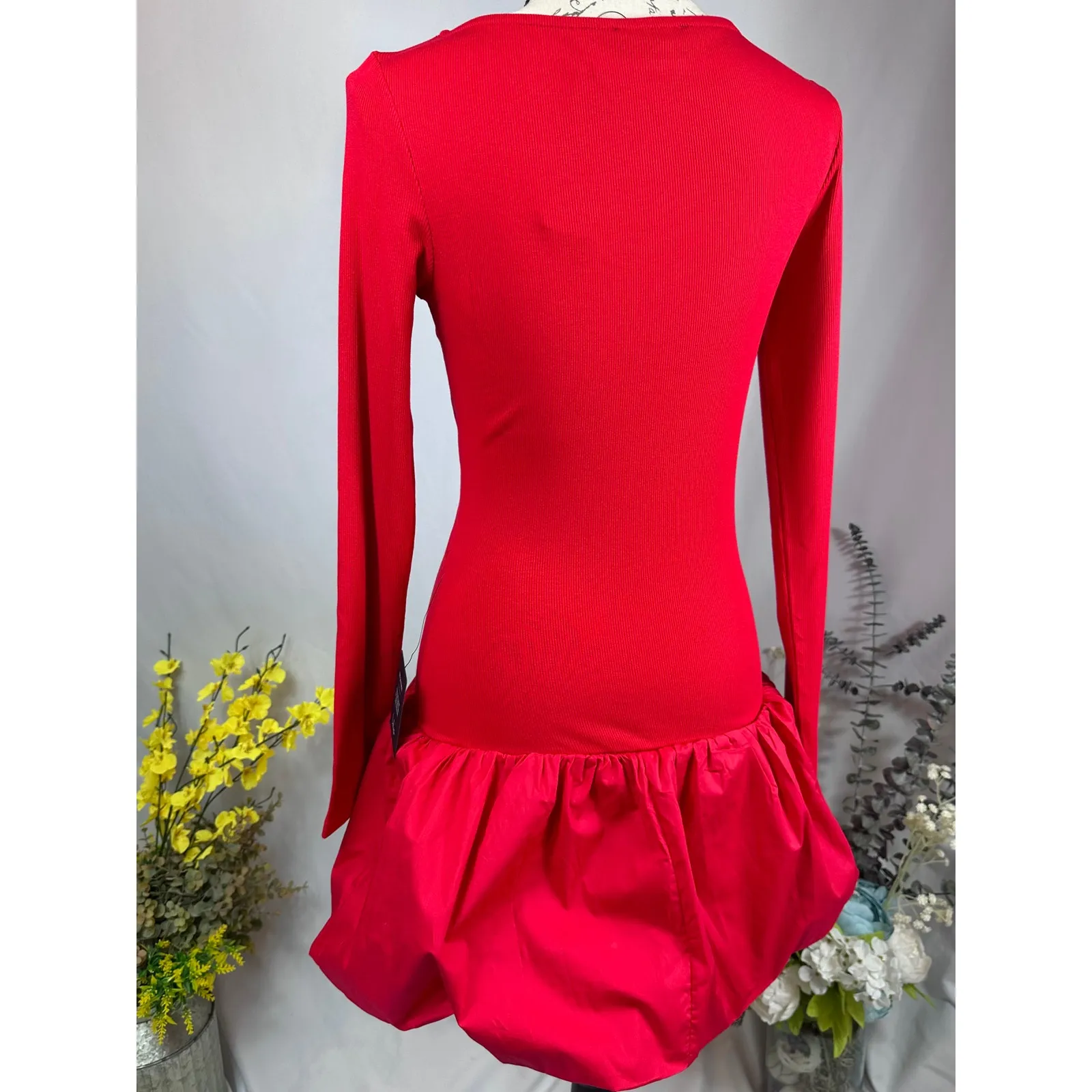 Lulu’s Ideal Approach Red Long Sleeve Mini Dress S - Image 15