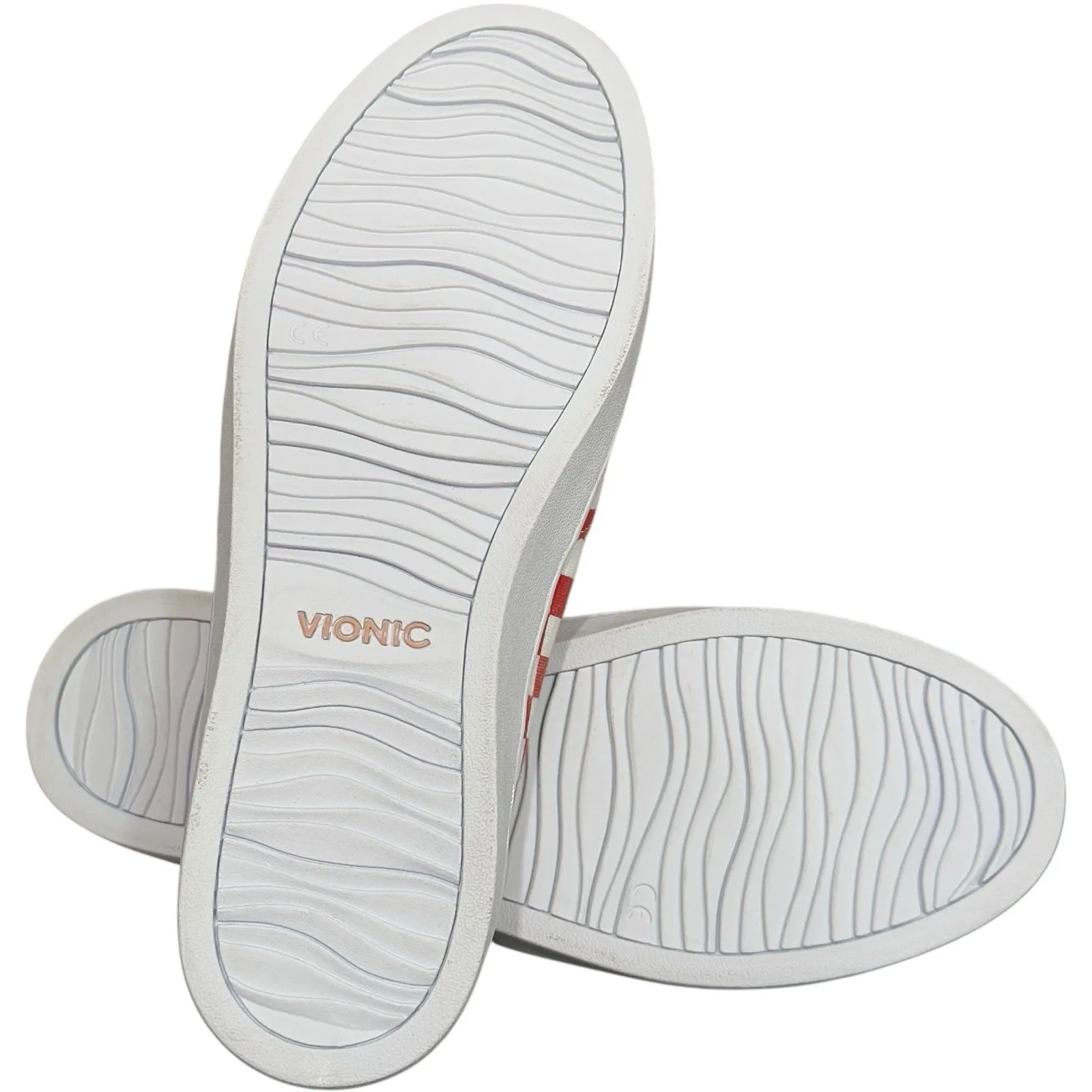 Vionic Red‎ Checkerboard Slip-On Sneakers Women's 7 Orthotic Comfort Shoes - Image 6