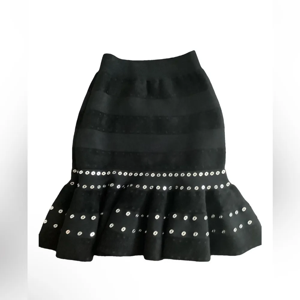 NWT Alexander McQueen black Ruffle Skirt Size medium - Image 2