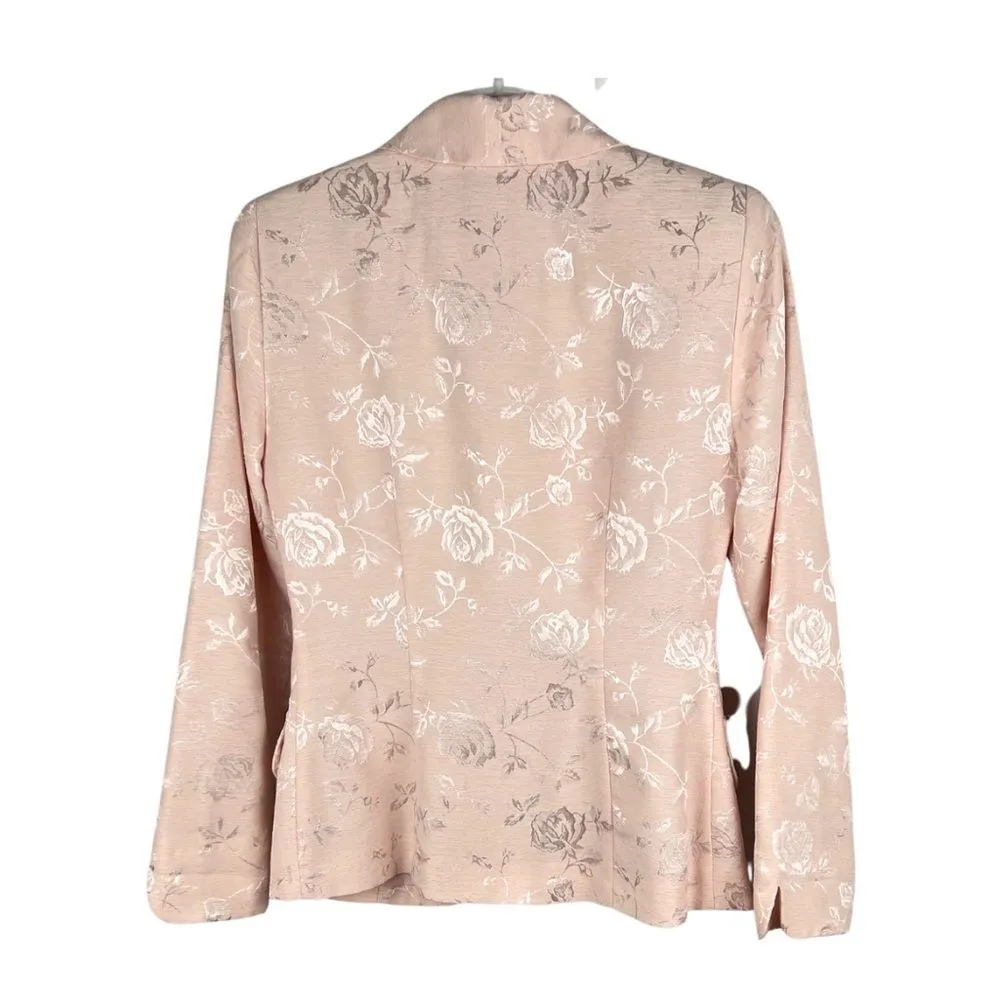 Vintage floral pale pink blazer size 8 Tomorrow made in Australia suit jacket - Image 4