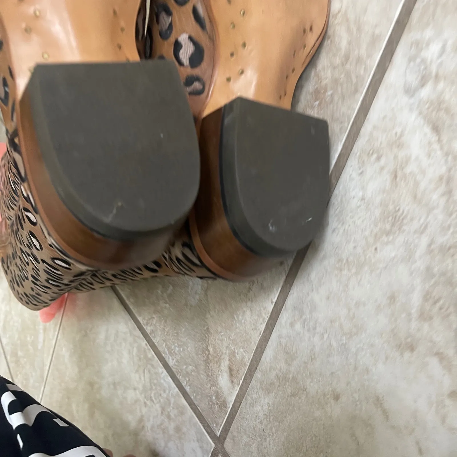 ARIAT Wildcat Animal Print Brown Leather Cowboy Boots Women's 7.5B USED 1x EUC - Image 8