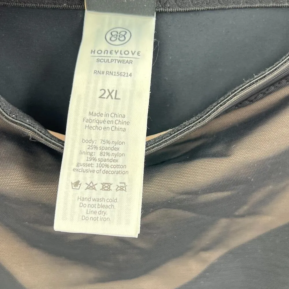 Honeylove SuperPower High Compression Breathable Sculpt Shorts Black Size 2XL - Image 13