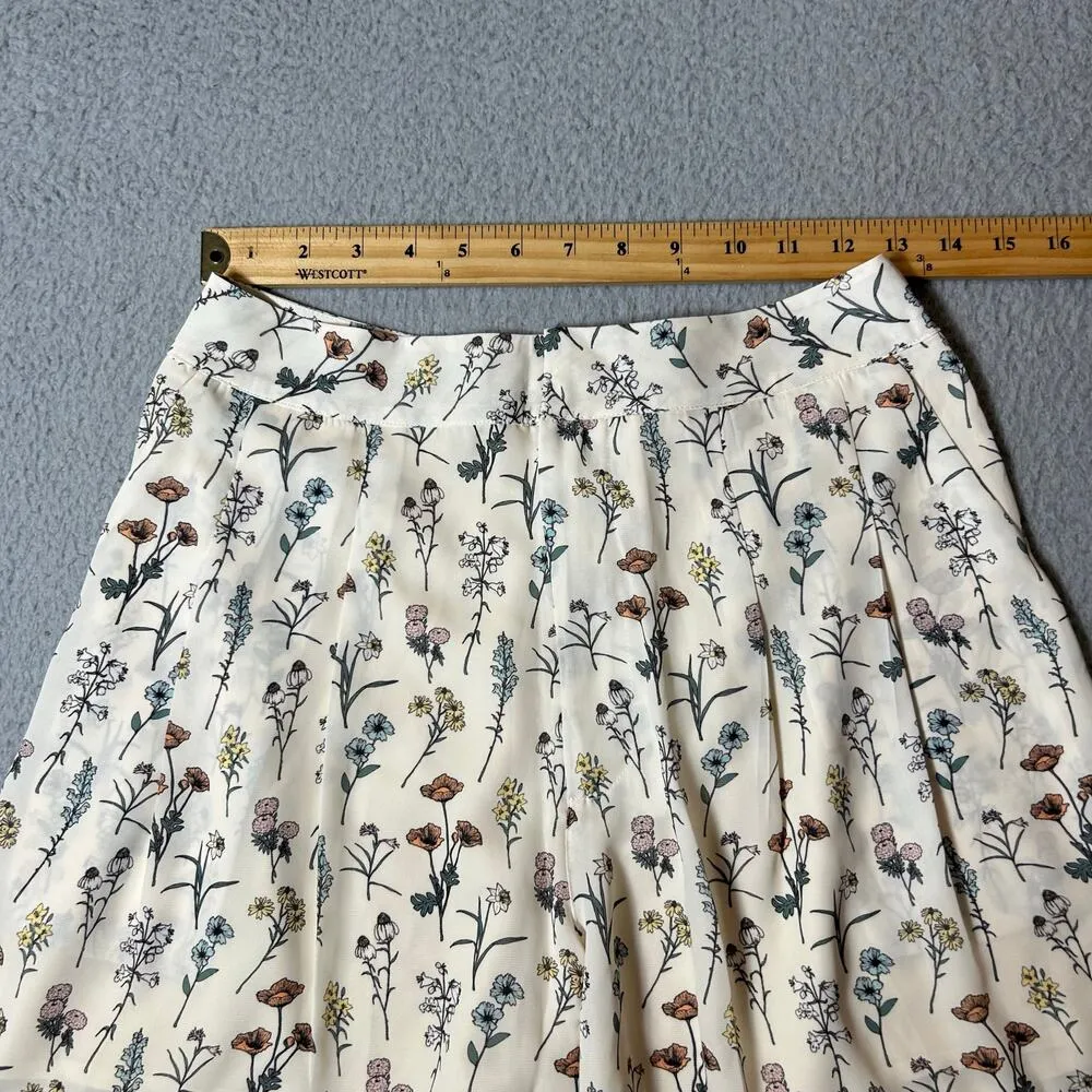Comune Short Womens S Ivory Wright High‎ Waist Floral Ivory Garden Print NEW - Image 6