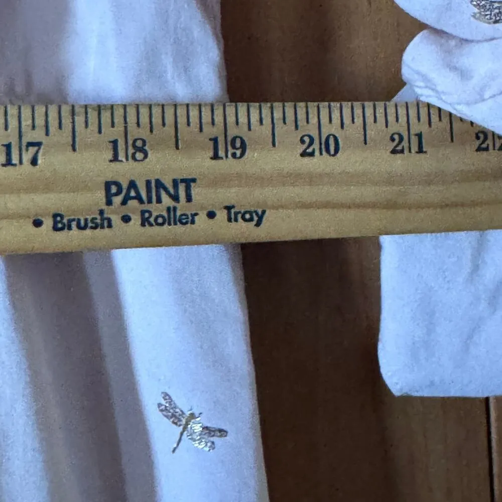 Solitaire baby Pink & Gold Dragonfly Rayon Tunic Dress - Size L Boho chic - Image 7