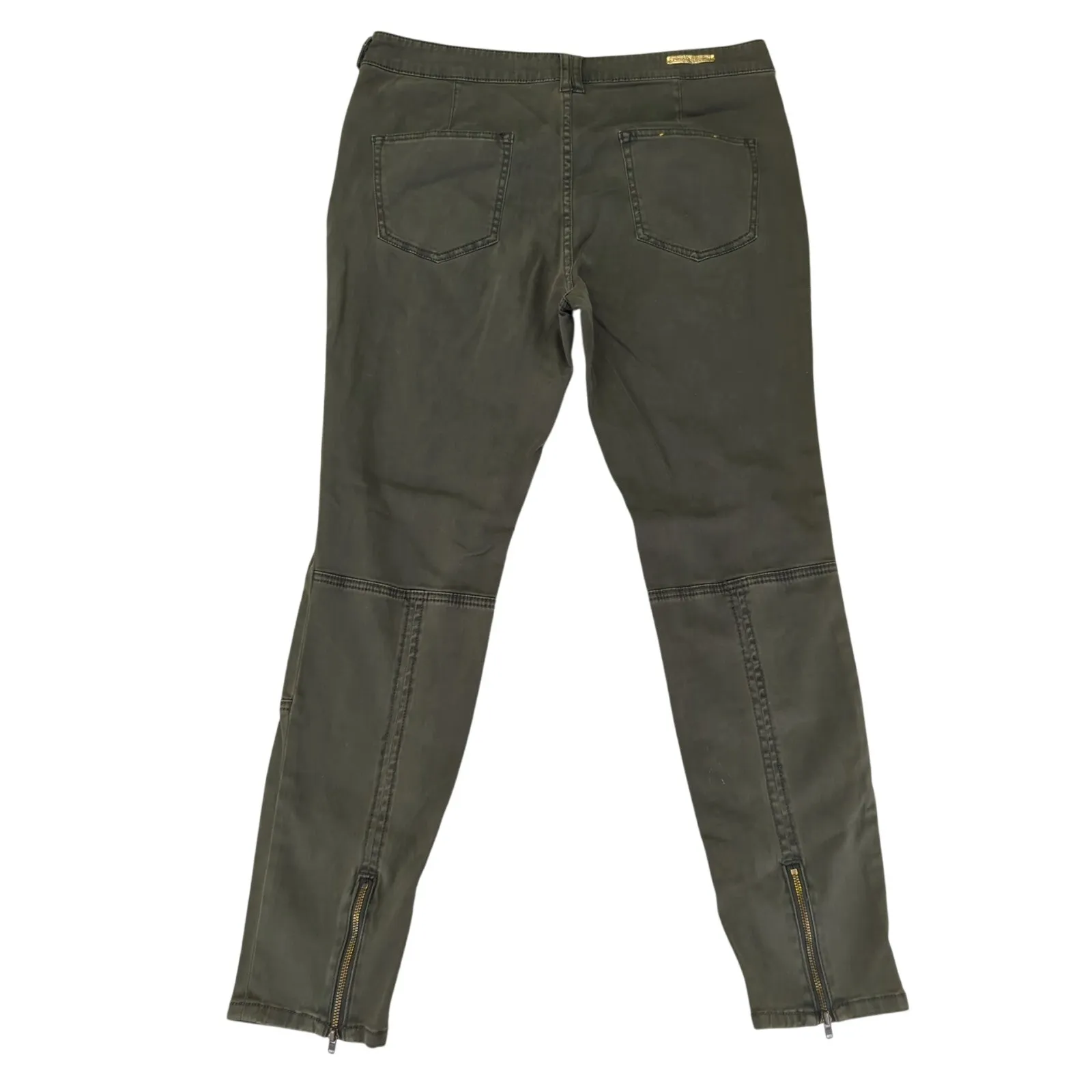 Pilcro Superscript Military Green Moto Pants Women's Size 32 Skinny Stretch - Image 2