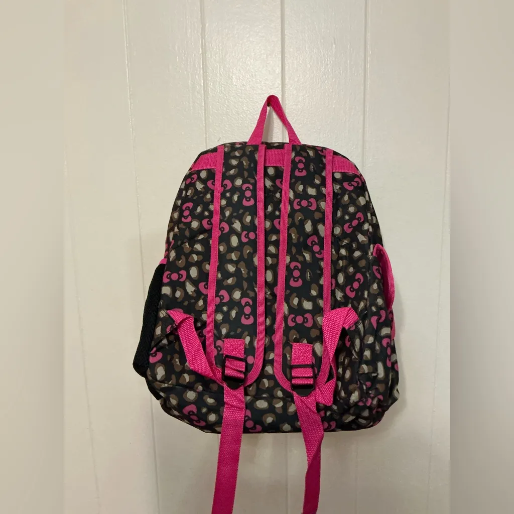 Rare Vintage Sanrio Hello Kitty Nylon Paint Splatter Design School Backpack Bag - Image 5