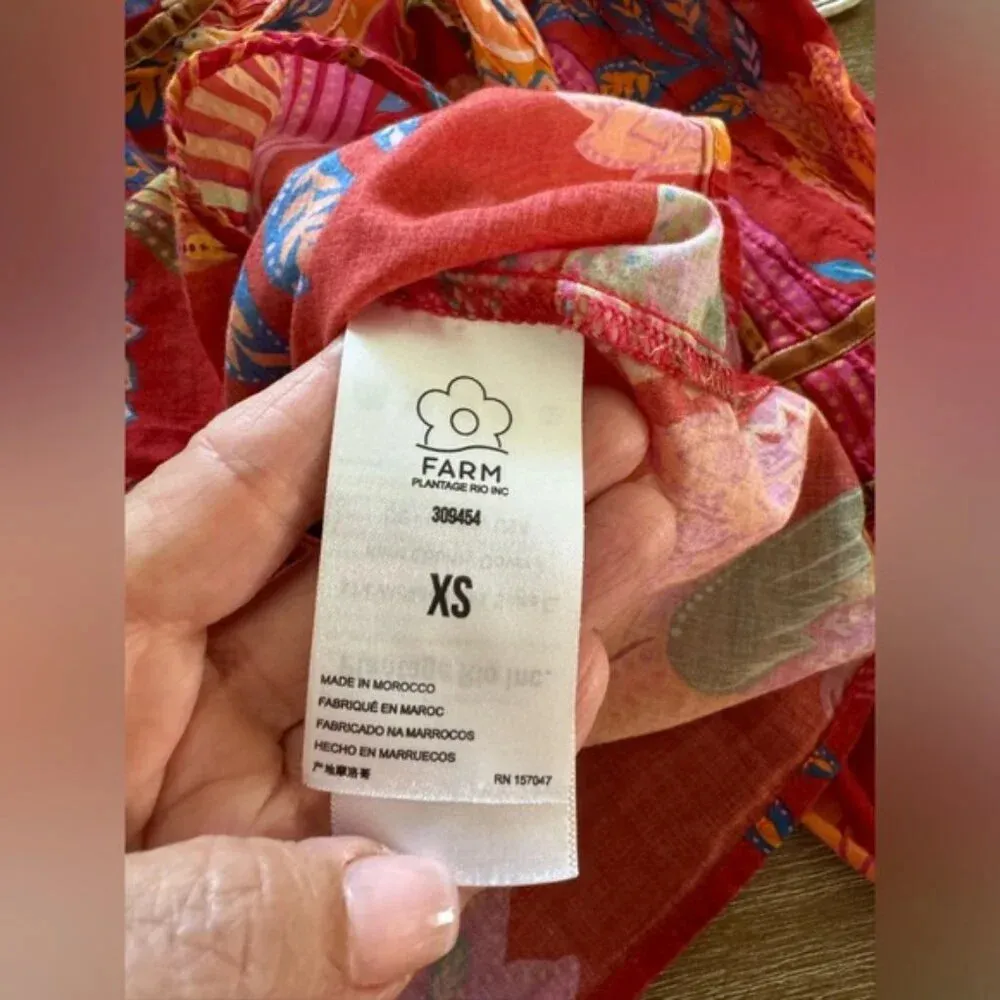 Anthropologie  Farm Rio Mystic Bush Blouse Size XS NWT $170 - Image 9