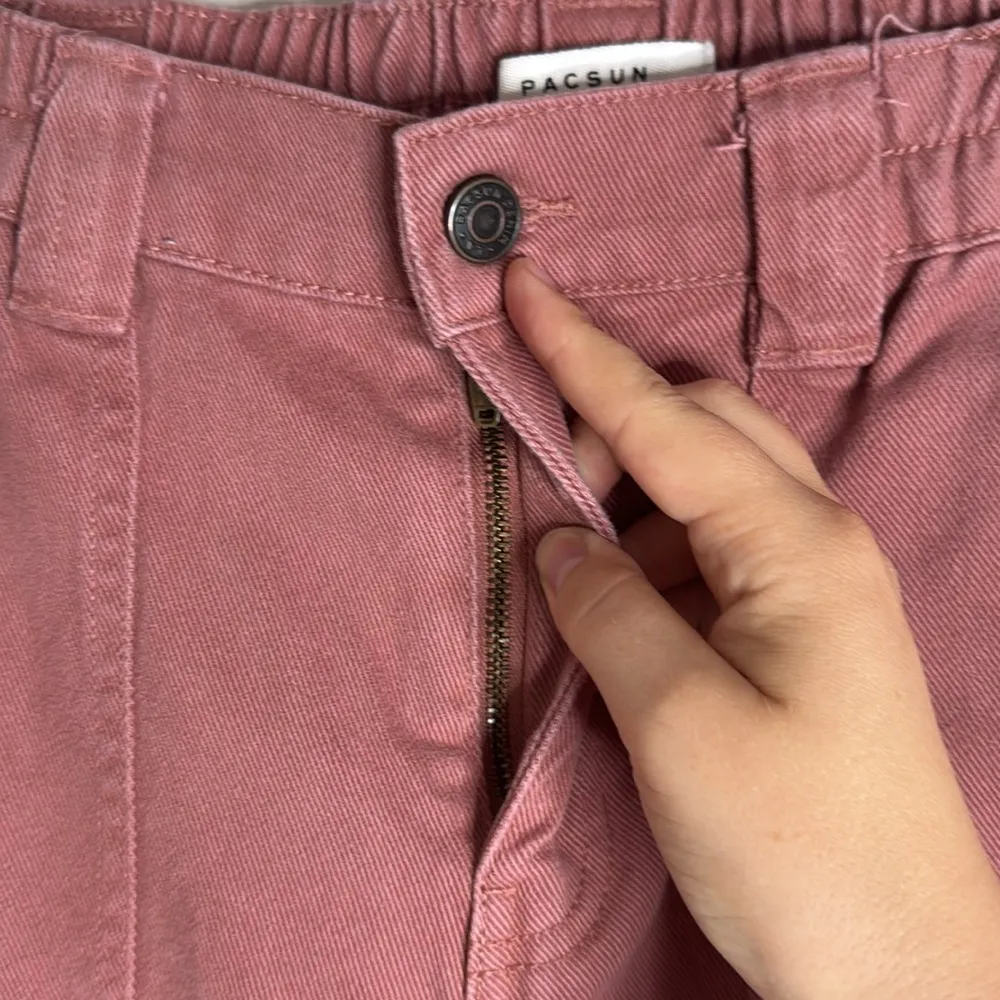 PacSun Women’s Sienna Dust Cargo Elastic Hem and Waistband Denim Pants Size XS - Image 8