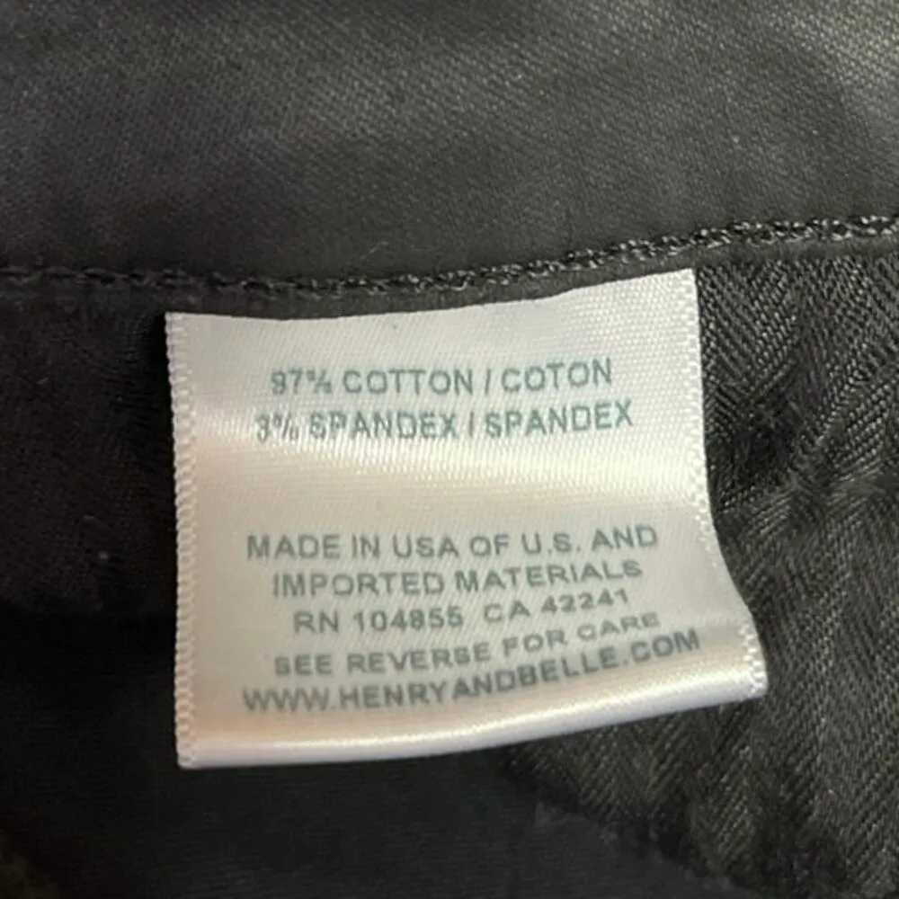 Henry & Belle Women's Black Coated Zip Pocket Denim Jean Shorts Size 24 - Image 5