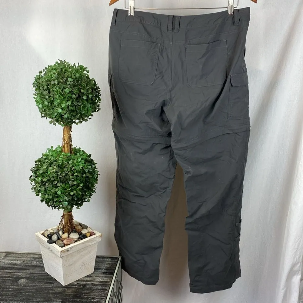 The North Face Gray Zip off Shorts Athletic Sport Pants 10 - Image 3
