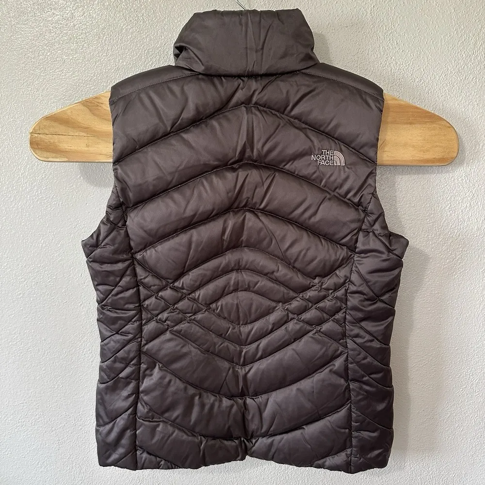 The North Face Down Full Zip Quilted Puffer Vest Jacket 550 Grey Woman's Medium - Image 5