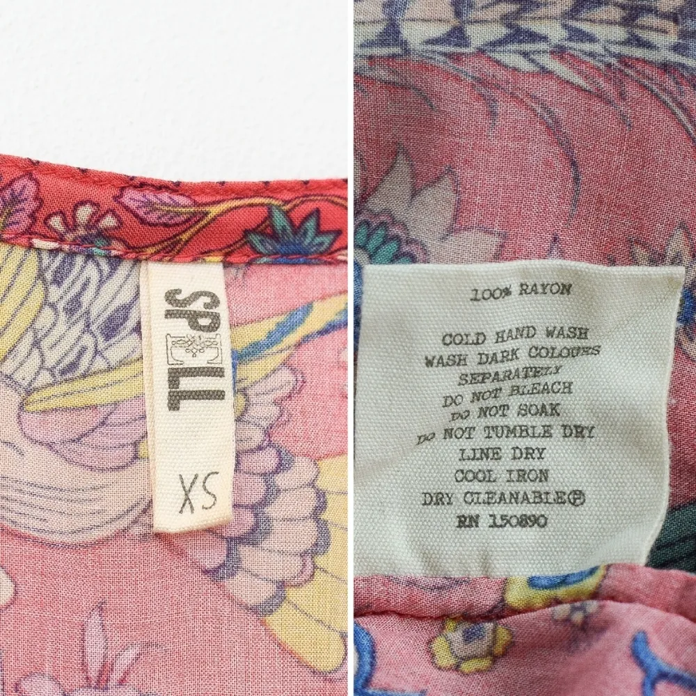 Spell Pink Floral Mini Dress Size XS - Image 11