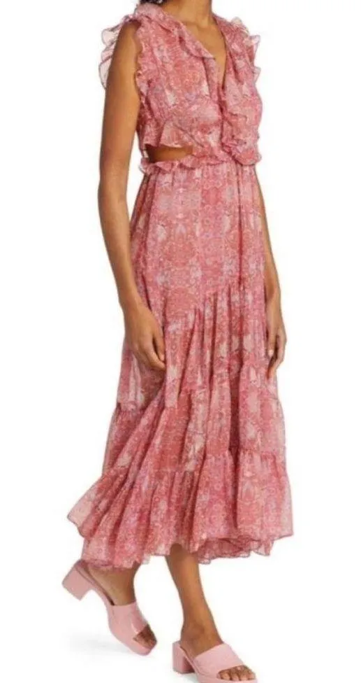 Misa Los Angeles ruffle floral midi dress - Image 6